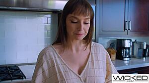 Busty Brunette Wife Fantasizes About Hot Blonde When Fucking Husband