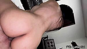 As a bimbo doll, Nicol Love passionately fucks me with her huge tits in POV