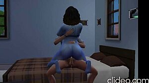 Intense anal assfucking in sims style