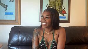 Harmonie barzs first interracial casting with cumshot and facial