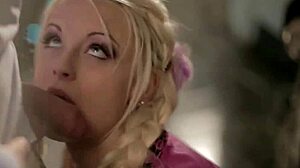 I love the beautiful german blonde maiden's secret blowjob, sucking and swallowing my cock