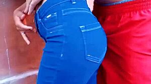 Anal Sex with Hot Maid Outdoors in the Backyard Near the Espediento