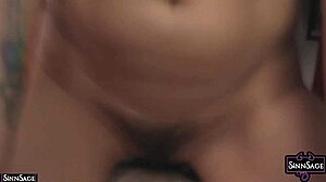 Yoga babe sinn sage removes pants for pussy fingering