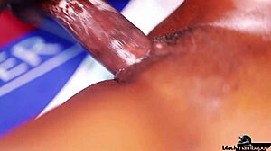 Horny 18+ Teen Bitch With Small Waist Cums All Over Pato's Huge Black Cock