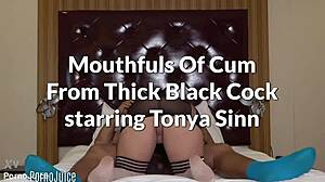mouthfuls of cum from thick black cock starring tonya sinn