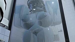 Blue Girl Engages in Passionate Sex with Cumshot Finale