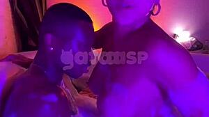 Wow, this hotwife is taking that big black cock bareback in the bathtub! 🔥