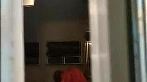 João feels thrilled getting a blowjob from Pernocas on the balcony for neighbors to see