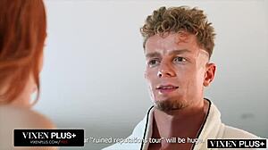 Beautiful Redhead Rides Massive Cock