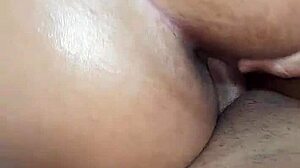 Brazilian wife takes huge cock while husband watches intensely.