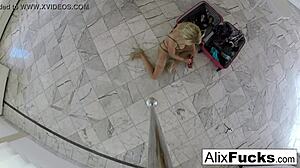 Creeper Peeps Alix Dressing with Hidden Camera