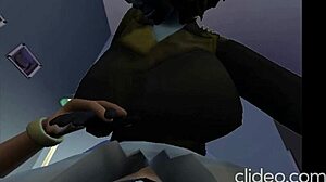 Intense anal assfucking in sims style