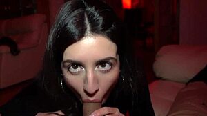 college sex party with hot girls - hard fuck brunette swallows cum