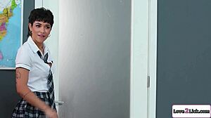 Love2lick Com: Dominant Student Spanks Two Busty Teachers