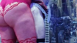 brunette with a big ass fucks a hot student in the ass 😏