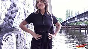 german scout says, 'crystal richi, let's try your first anal fuck in this casting'