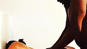 All natural mystic takes a big black cock load on her back, doesn't she?