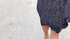 exhibiendome en playa mexicana mostrando tetas y culo