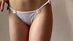 innocent girl performs gentle striptease in homemade video