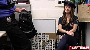Sexy Cop Records Stealing and Gets Fucked