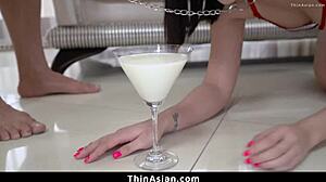 Asian Babe Meets Dominating Stud To Rock His World