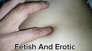 a massage in her deep navel