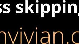 Topless Skipping Rope Fun with Bouncing Boobs