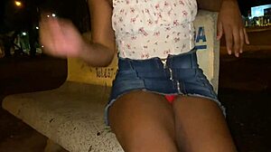 brazilian latina gives pussy to stranger outdoors