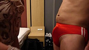 S Woman Slaps Erect Cock Over Tight Bloomers!