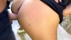 Risky Public Flashing And Sex With 18yo Brunette