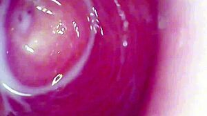 camera plunges deep into wet pussy capturing intense orgasm