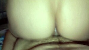 my girlfriend milks my cock with her ass