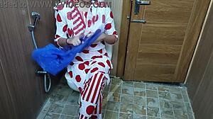 teen stepson sneaks behind changing stepmom!