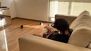 my stepmother catches me masturbating, takes my virginity?