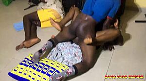 In our one room apartment my husband catches us enjoying his brothers big bumper cock on my wet pussy.