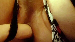 Dripping cumshot in tranny anal play!