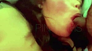 filipina maid serves boss with mouth and hairy pussy when wife absent