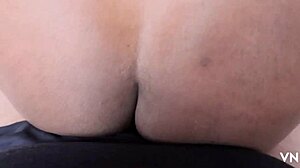 In the early morning sun, I passionately suck my lover's white cock during a quick homemade session