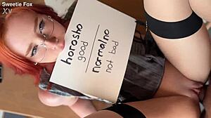 Redhead Russian Teacher Deepthroats, Hard Fucks Student, Gets Cum on Big Ass POV