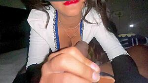 Chocolate Treats Licked by Village Girlfriend in Indian Ranch