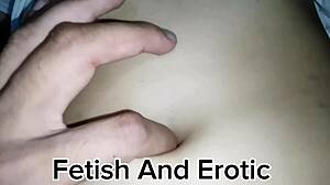 a massage in her deep navel