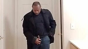 home from work, fantasize about wife with dry masturbation and slow cum