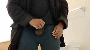 home from work, fantasize about wife with dry masturbation and slow cum