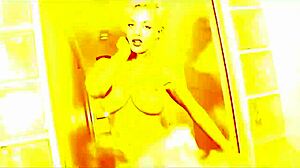 Sexy Babe Rips Clothes Off in Fiery Striptease