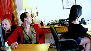 french actress lana fever gets fucked hard by max casanova's big cock on the couch