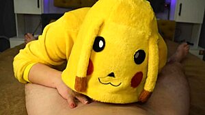 Blonde Amateur Swallows Cum in POV Deepthroat Parody