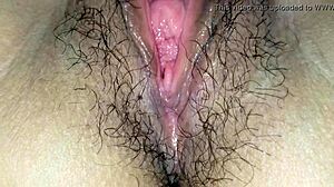 my wife's exposed pussy close-up