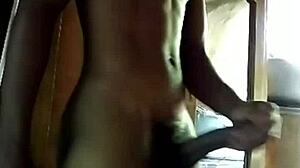 Solo session with big black cock