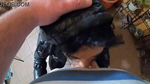 Milfycalla- A Lot Of Cum On My Black Down Jacket And Black Leather Leggings 216- Preview P2-I Love Filming In This Down