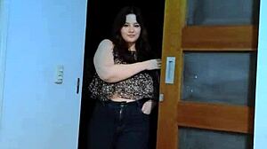 Cute Chubby Girl Rides Your Cock In Her Bedroom!